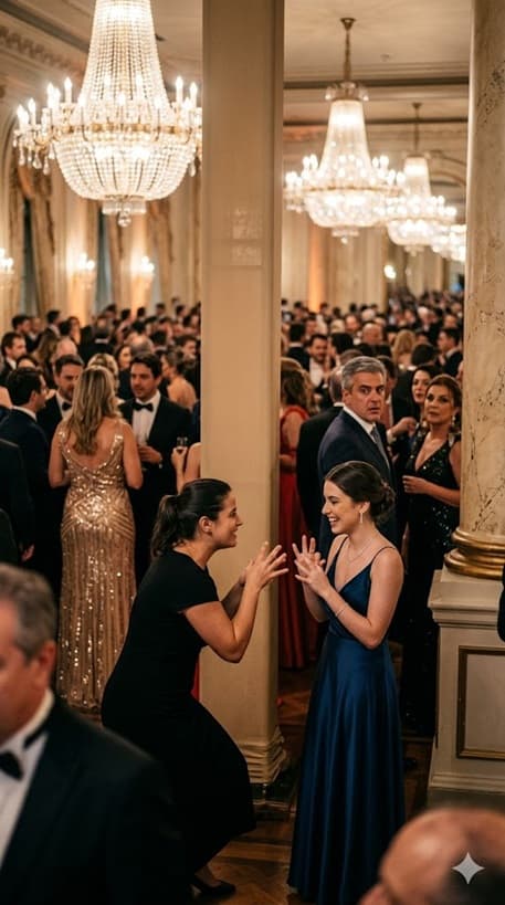 “A filha surda do bilionário foi ignorada diante de centenas de pessoas… até que uma mulher fez algo proibido na frente de todos — e o pai dela congelou quando percebeu.”